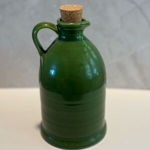 Sur Le Table green ceramic olive oil bottle jug -  Cruet Clay Portugal